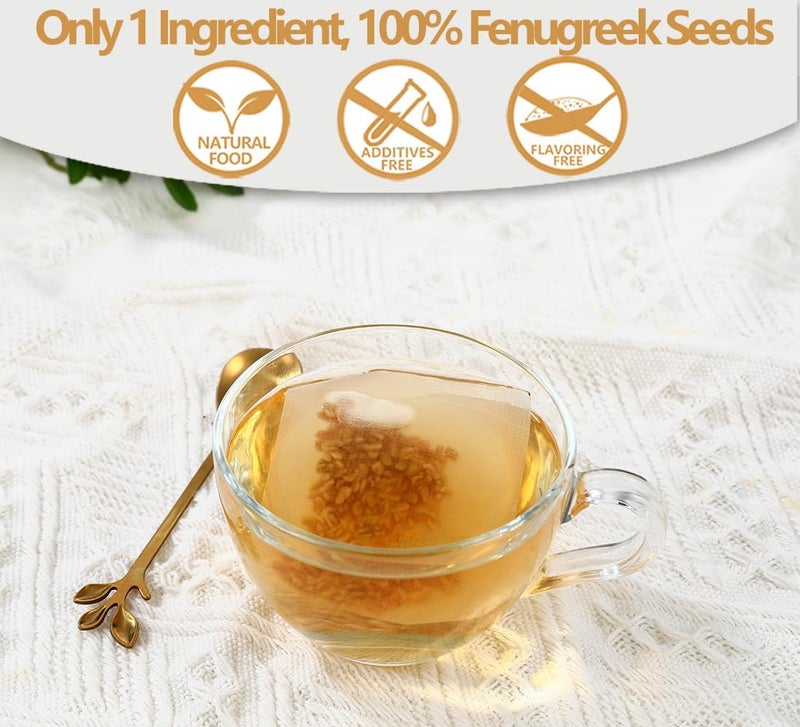 ULTHMOK Premium Fenugreek Seed Tea - 60 Natural Tea Bags, Caffeine Free - Image 5